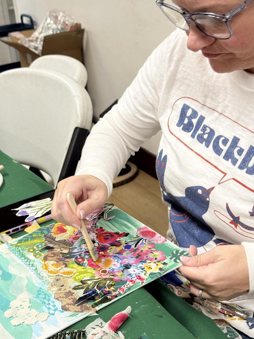 Crafters using Scorch Marker products at the Wildflower Conference
