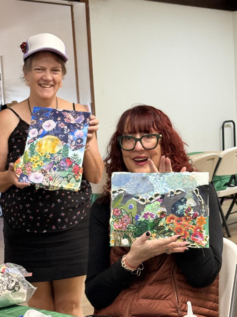 Crafters using Scorch Marker products at the Wildflower Conference