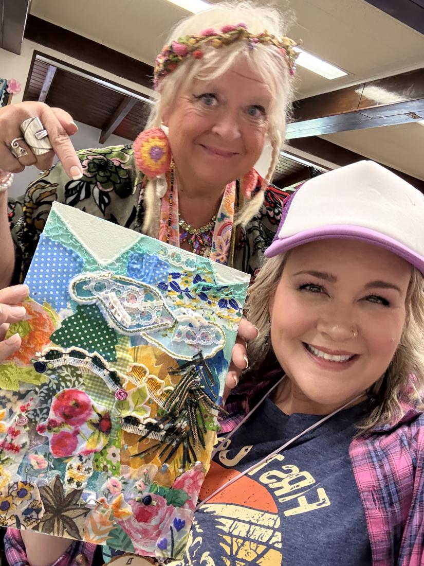 Crafters using Scorch Marker products at the Wildflower Conference