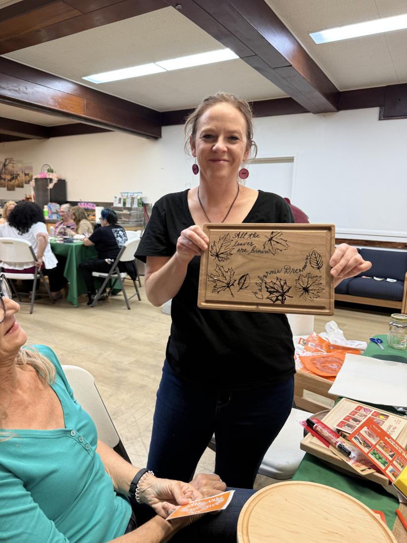Crafters using Scorch Marker products at the Wildflower Conference
