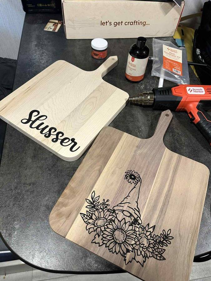 Wood burning project made with Scorch Marker by Oma's witchcraft